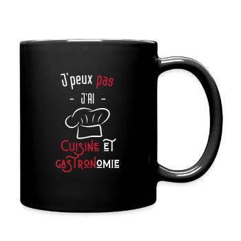 j'peux pas j'ai cuisine et gastronomie - Mug uni - noir - Droite