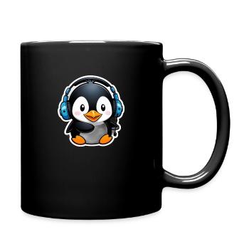 Cute Penguin - Full Colour Mug - black - Right