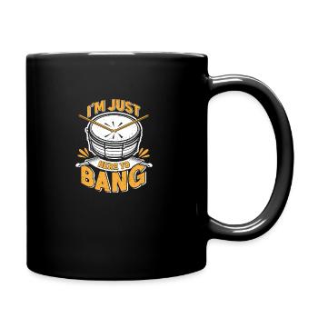 Tenor Schlagzeug Trommel | Musikband Schlagzeuger - Tasse einfarbig - Schwarz - Rechts