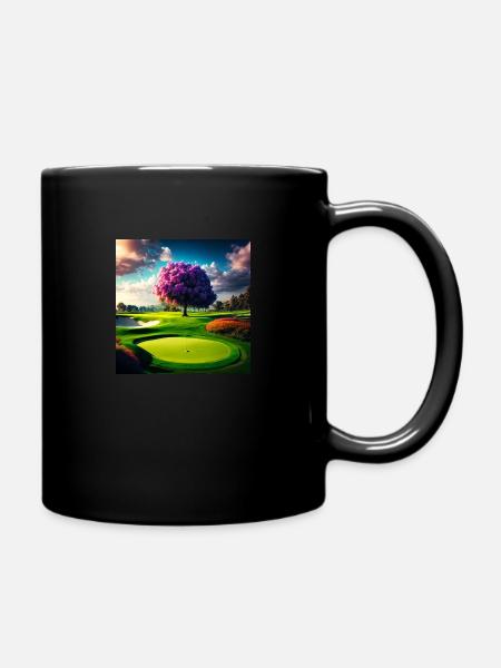 ImgCreator ai world golf - Tasse einfarbig - Schwarz