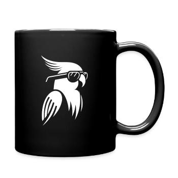 Perruche avec des lunettes de soleil cool - Mug uni - noir - Droite