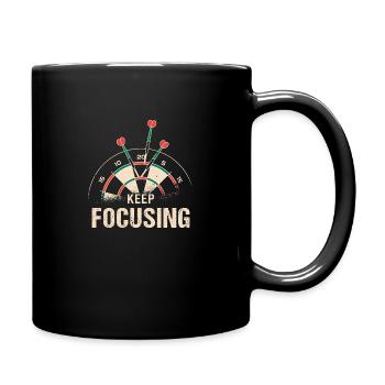 Dart Darts Dartpfeile Darten Dartscheibe - Tasse einfarbig - Schwarz - Rechts