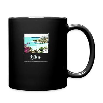 elba , insel,blau,, aquarell, italien - Tasse einfarbig - Schwarz - Rechts