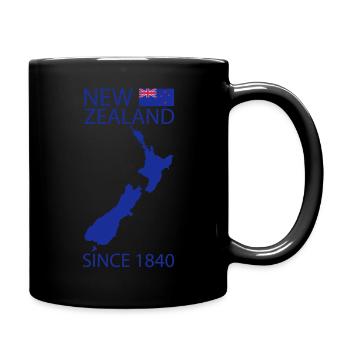 New Zealand - Tasse einfarbig - Schwarz - Rechts