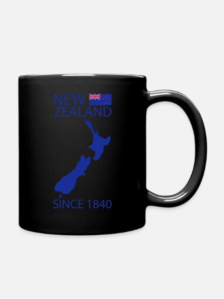 New Zealand - Tasse einfarbig - Schwarz