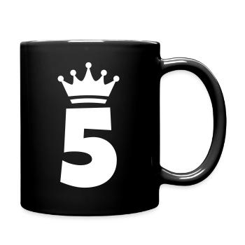 A crown for the fifth birthday! - Full Colour Mug - black - Right