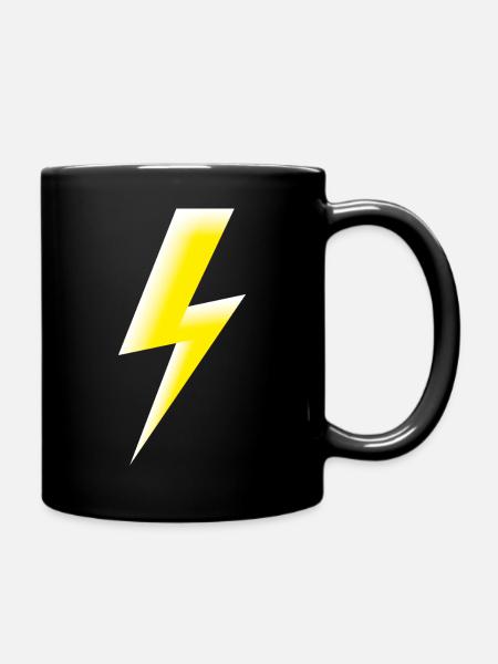 Smiley Flash - Tasse einfarbig - Schwarz