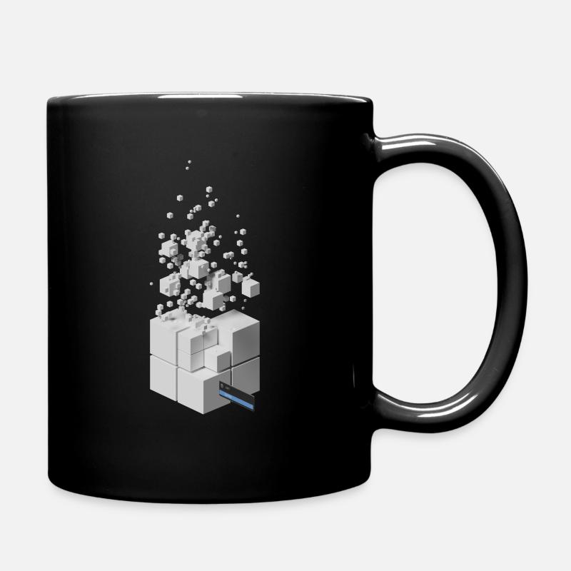 Delete Default Cube - Tasse einfarbig - Schwarz
