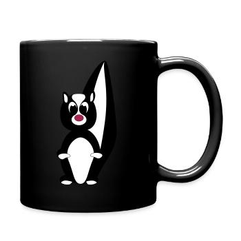 Stinkhörnchen - Tasse einfarbig - Schwarz - Rechts