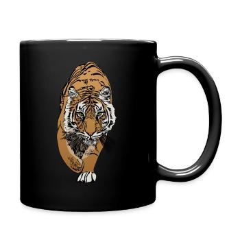 Motif tigre prédateur motif animal - Mug uni - noir - Droite