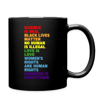 Pride Rainbow Regenbogen Gay LGBT Kleidung Mann - Tasse einfarbig - Schwarz - Rechts