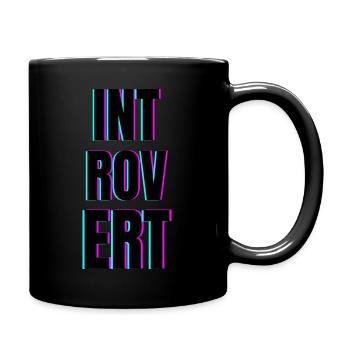 INTROVERT - Full Colour Mug - black - Right