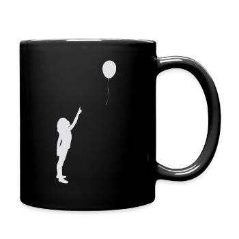 Balloon Girl Street Art Classique - Mug uni - noir - Droite