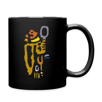 Kunst - Tasse einfarbig - Schwarz - Rechts