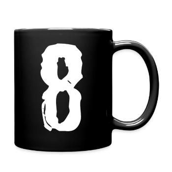 Maillot à 8 chiffres - Mug uni - noir - Droite