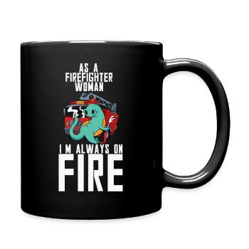 En tant que pompier, je suis toujours sur le sauveteur d’incendie F - Mug uni - noir - Droite