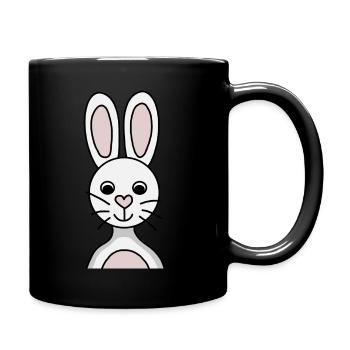 friendly rabbit - Full Colour Mug - black - Right
