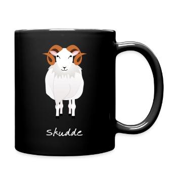 Skudde weiß - Tasse einfarbig - Schwarz - Rechts