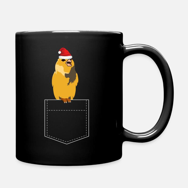 Weihnachtsvogel - Tasse einfarbig - Schwarz