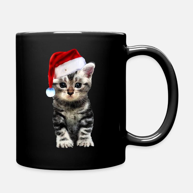 chat noël - Mug uni - noir