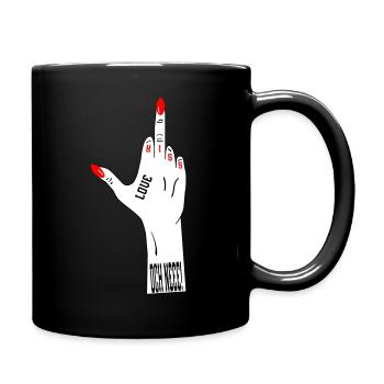 Kiss Love Och Neee! - Tasse einfarbig - Schwarz - Rechts
