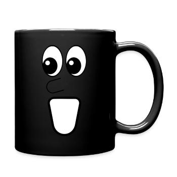 Surprised Face Expression Emoji - Full Colour Mug - black - Right