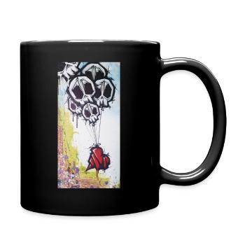 Skull Balloons / KOLONE - Tasse einfarbig - Schwarz - Rechts