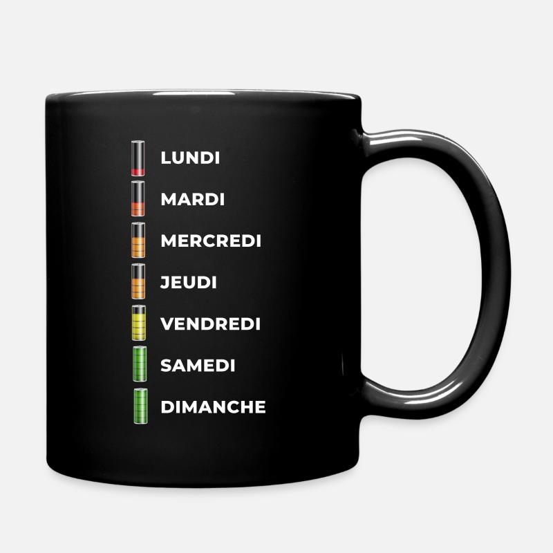 SEMAINE AU TRAVAIL - Mug uni - noir