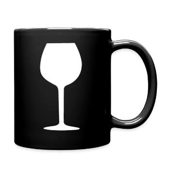 Weinglas, Wein - Tasse einfarbig - Schwarz - Rechts