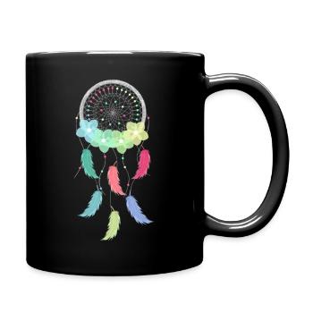 Traumfänger - Tasse einfarbig - Schwarz - Rechts