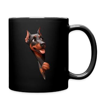 Doberman - Mug uni - noir - Droite