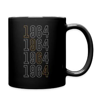 1964 Birthday Design - 60 Years - Full Colour Mug - black - Right