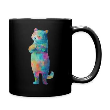 Colorful Cat 2 - Full Colour Mug - black - Right