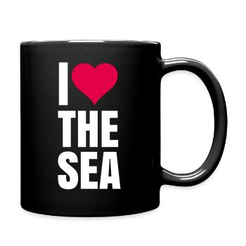 I love the sea - Full Colour Mug - black - Right