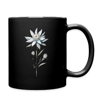 Edelweiß - Tasse einfarbig - Schwarz - Rechts