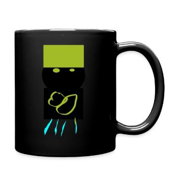 Alien von der See - Tasse einfarbig - Schwarz - Rechts