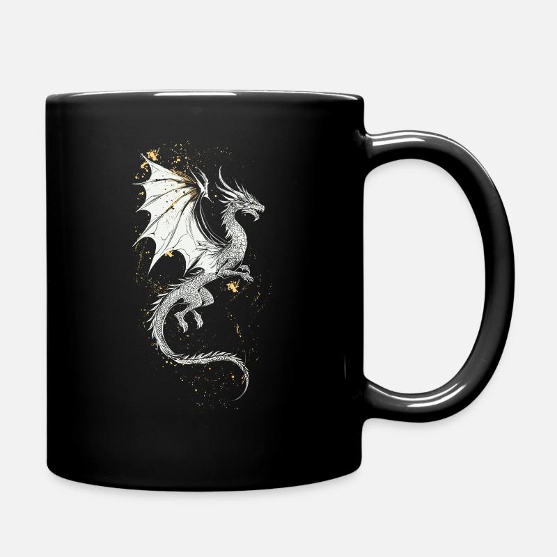 Viking Viking Wikinger Dragon Drache Biker - Tasse einfarbig - Schwarz