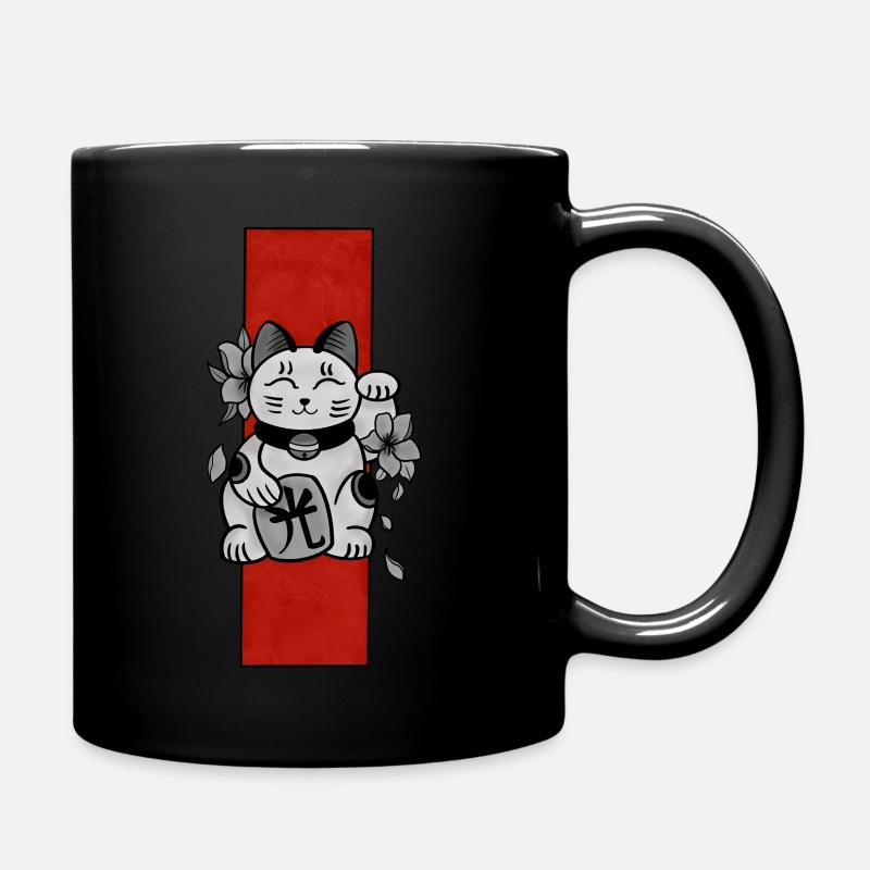 Maneki Neko by Lolly - Mug uni - noir