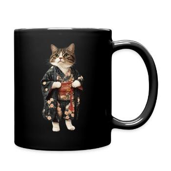 Funny Cat, Cute Cat lover shirt, Bags, Shirt, Tank - Full Colour Mug - black - Right