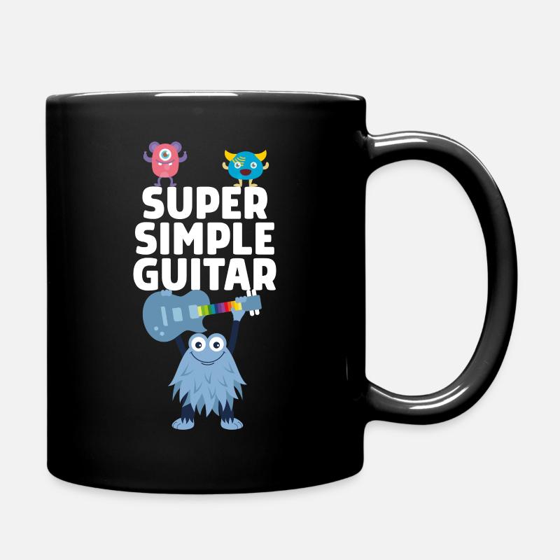 Guitare Super Simple - Blue Monster avec Guitare - Mug uni - noir