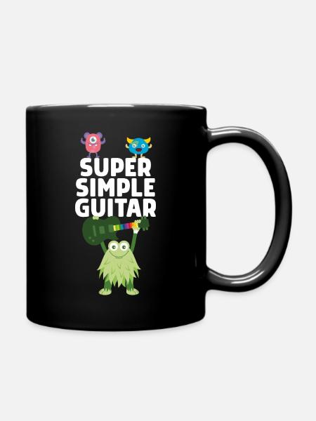 Guitare Super Simple - Green Monster avec Guitare - Mug uni - noir