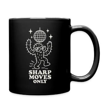 Disco Kaktus: Nur scharfe Bewegungen - Tasse einfarbig - Schwarz - Rechts