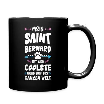 saint bernard bernhardiner hund spruch - Tasse einfarbig - Schwarz - Rechts