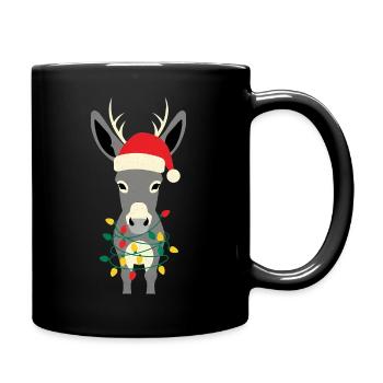 Donkey Elf Noël Drôle Cadeau - Mug uni - noir - Droite