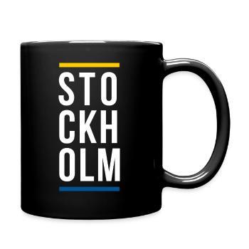 Stockholm City logo design - Full Colour Mug - black - Right