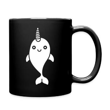 Narwal - Tasse einfarbig - Schwarz - Rechts