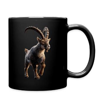 Steinbock Ziege Alpensteinbock Capricorn Ziegen - Tasse einfarbig - Schwarz - Rechts