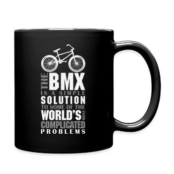 Mountain Bike Mountain Bike Saying MTB Downhill - Full Colour Mug - black - Right