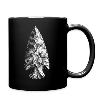 Pfeilspitze - Tasse einfarbig - Schwarz - Rechts