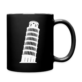 Silhouette de la Tour de Pise Monochrome - Mug uni - noir - Droite